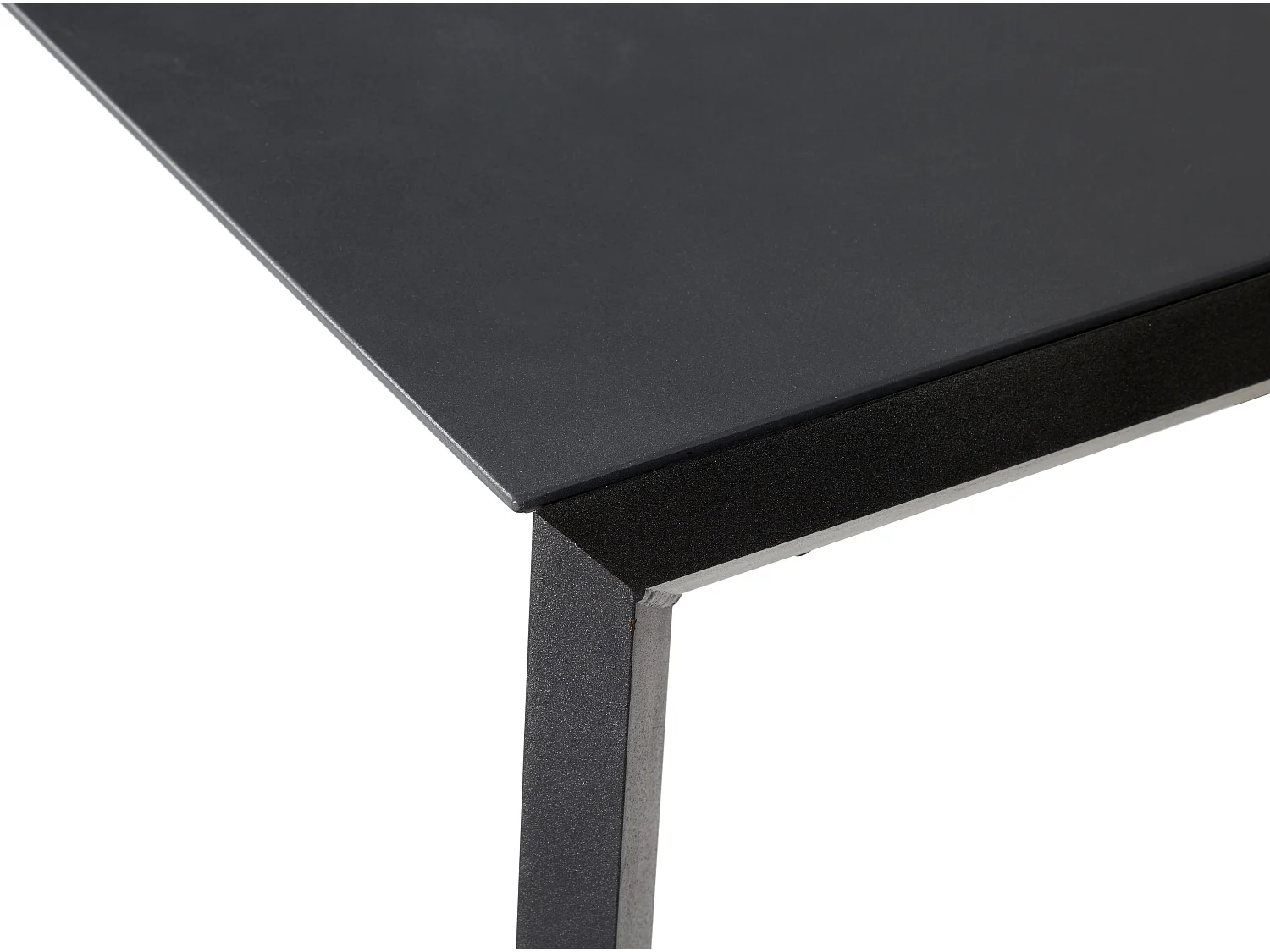 Magda Table de jardin 200 x 90 cm, noir et gris charbon.