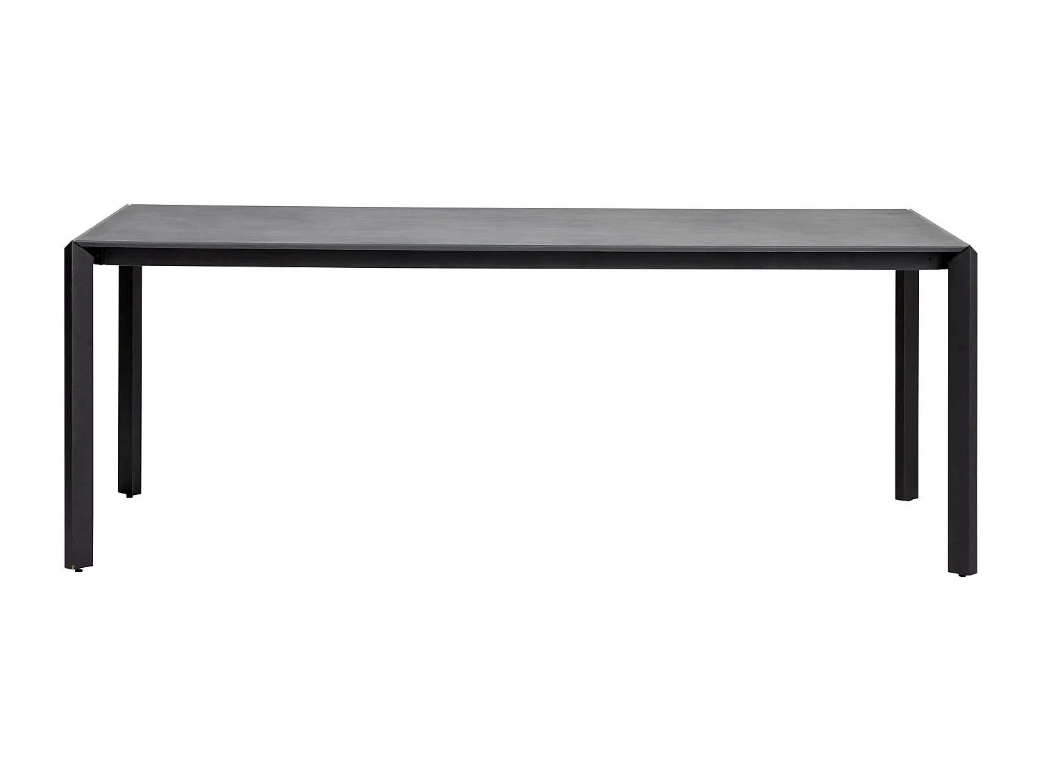 Magda tuintafel 200 x 90 cm, zwart en koel grijs.