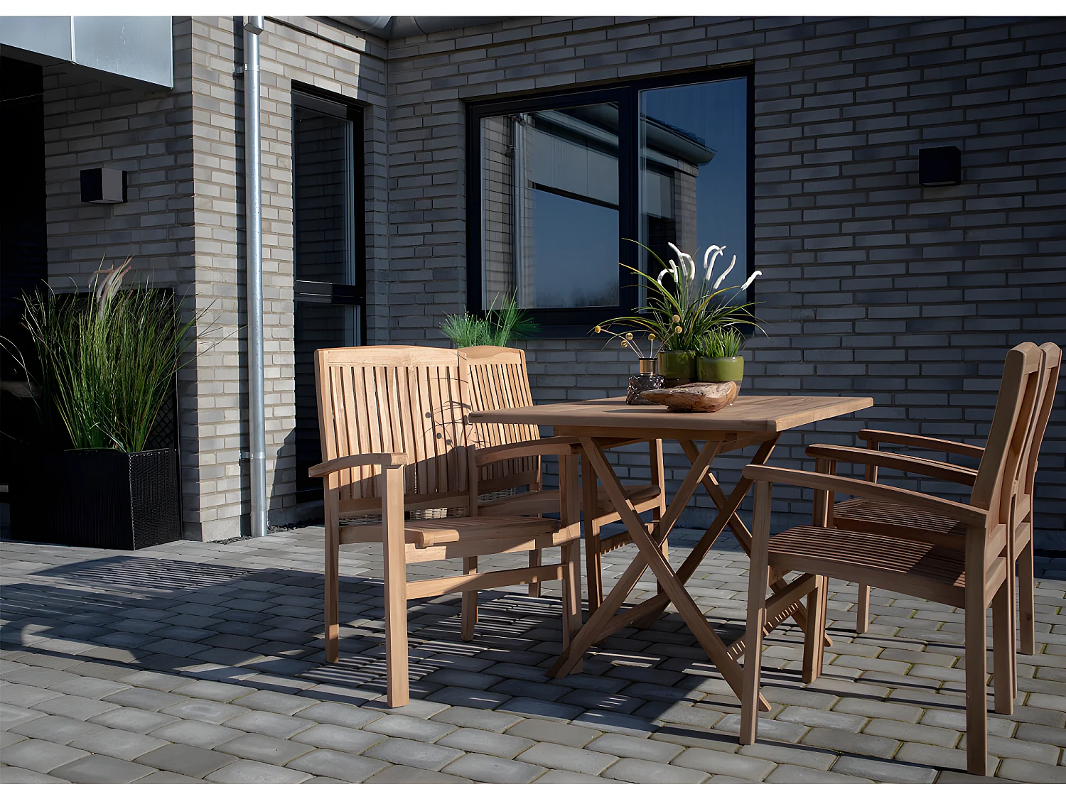 Oline Table de jardin 80x120 cm, en teck massif.