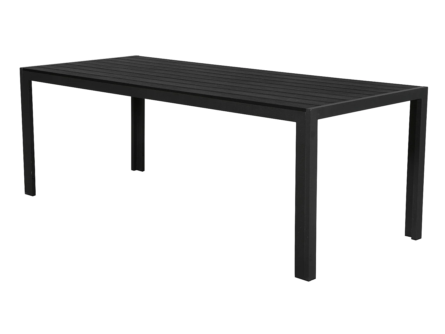 Fuccy Table de jardin, 205 cm, noir/noir.