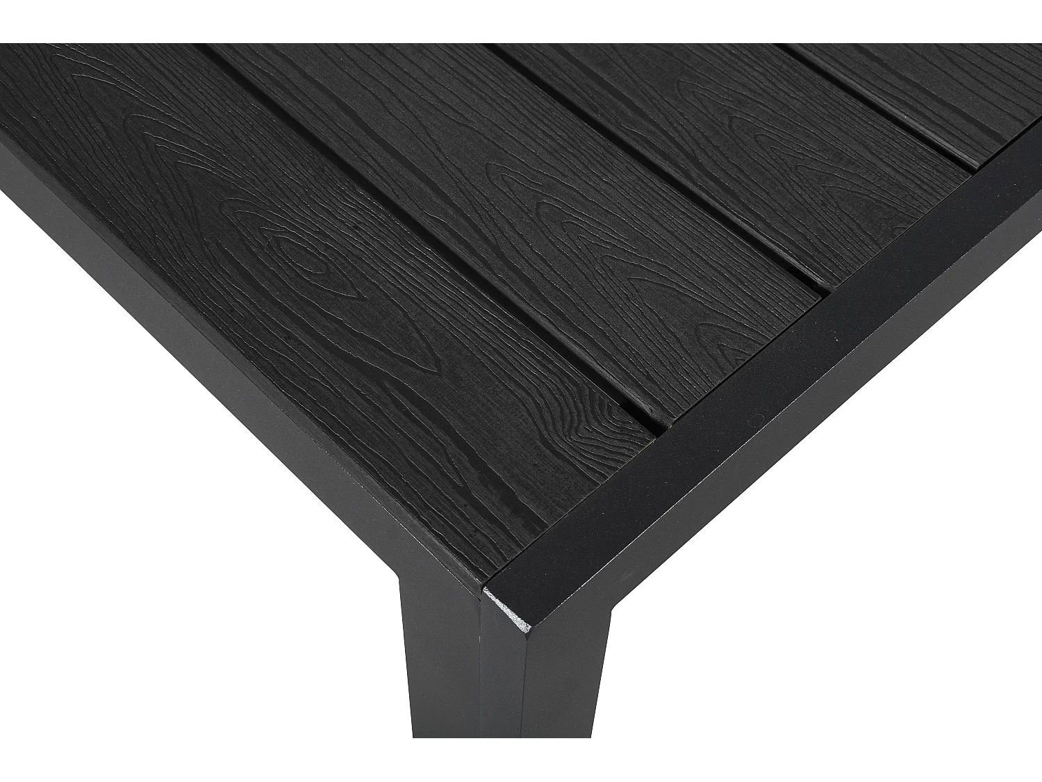 Fuccy Table de jardin, 205 cm, noir/noir.