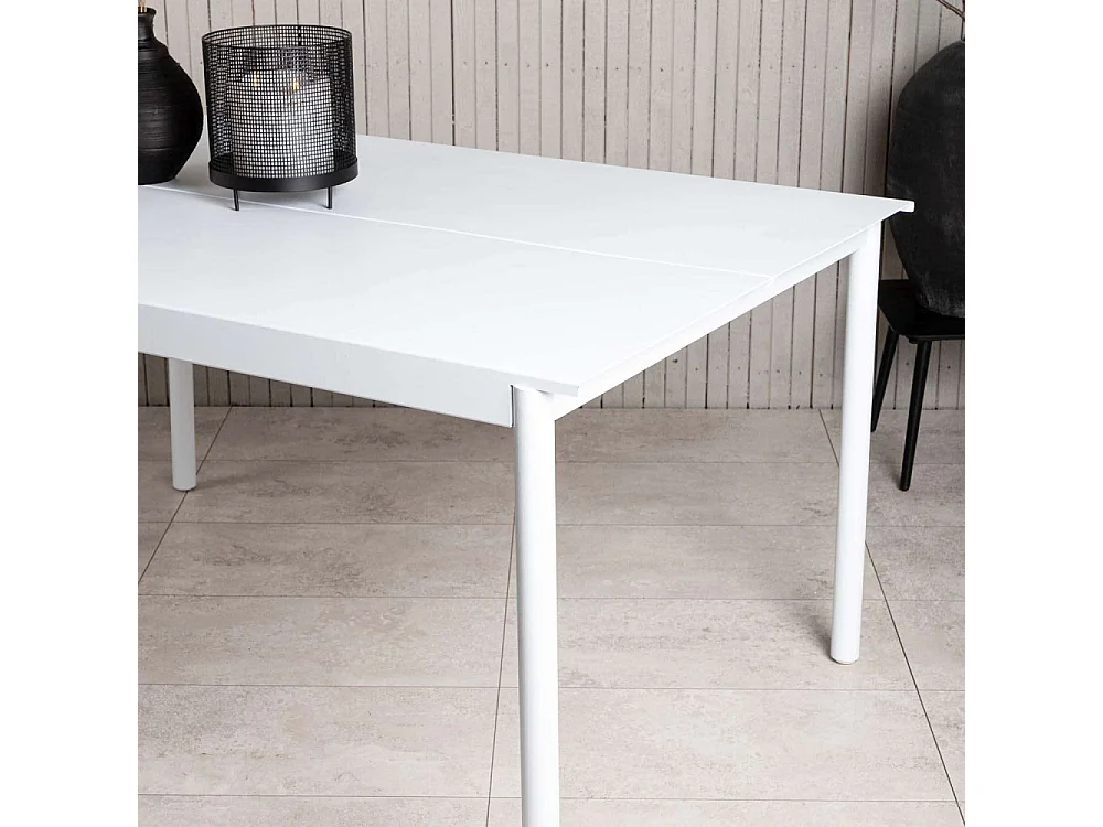 Modena eettafel tuin wit.