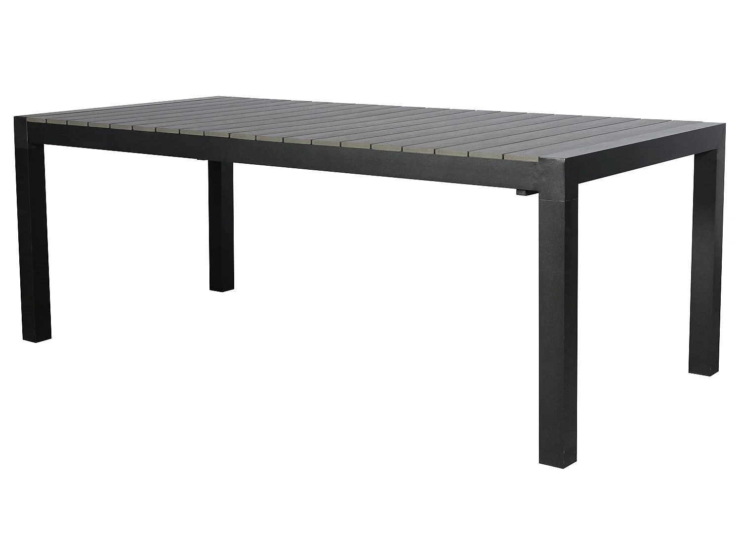Ferl Table de jardin 205/275 cm, avec 1 plateau supplémentaire, noir/gris.