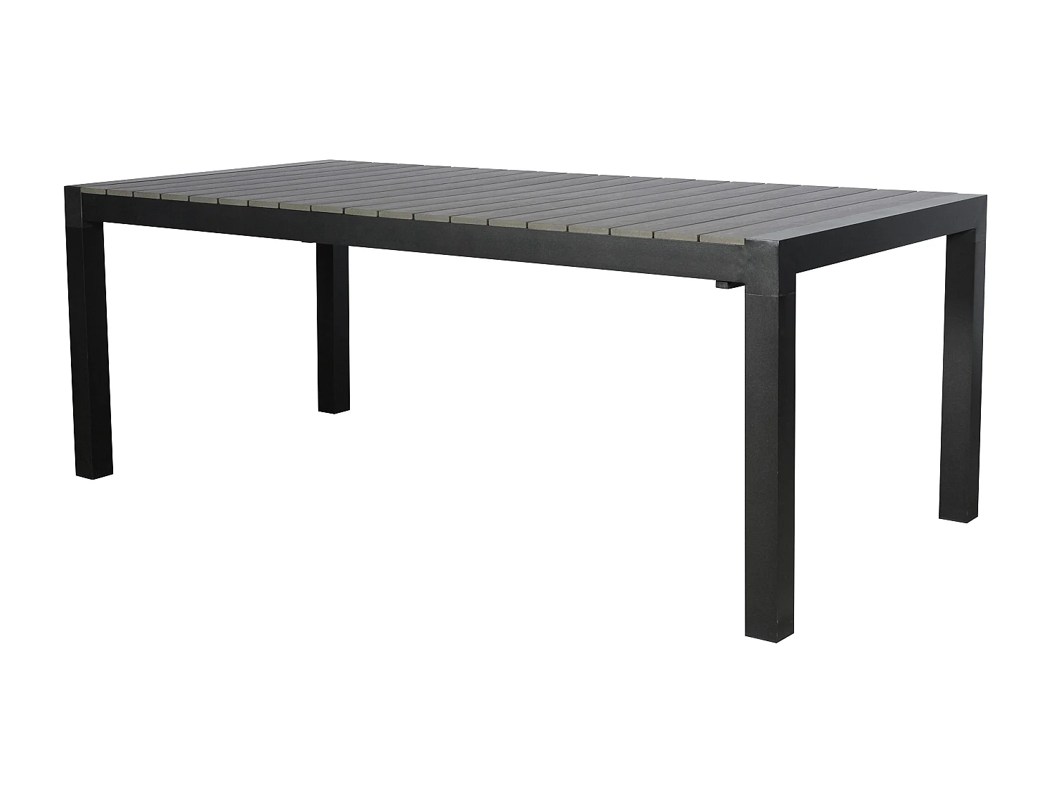 Ferl Table de jardin 205/275 cm, avec 1 plateau supplémentaire, noir/gris.