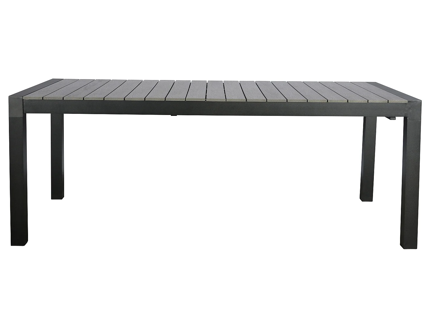 Ferl Table de jardin 205/275 cm, avec 1 plateau supplémentaire, noir/gris.