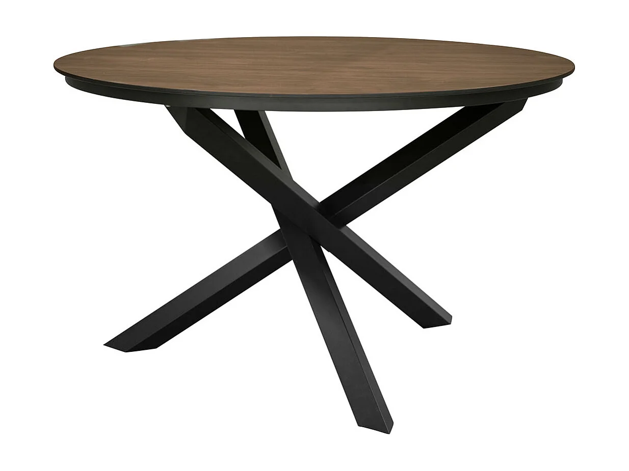 Llama eettafel tuin Ø120cm zwartbruin.