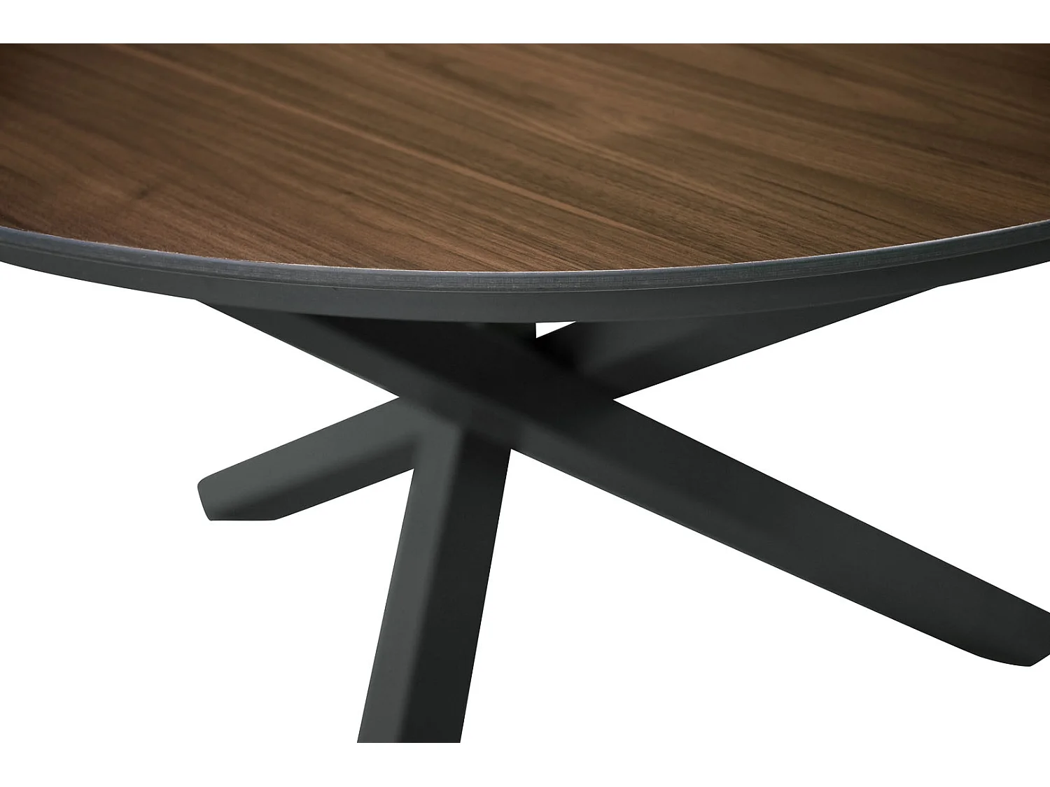 Llama eettafel tuin Ø120cm zwartbruin.