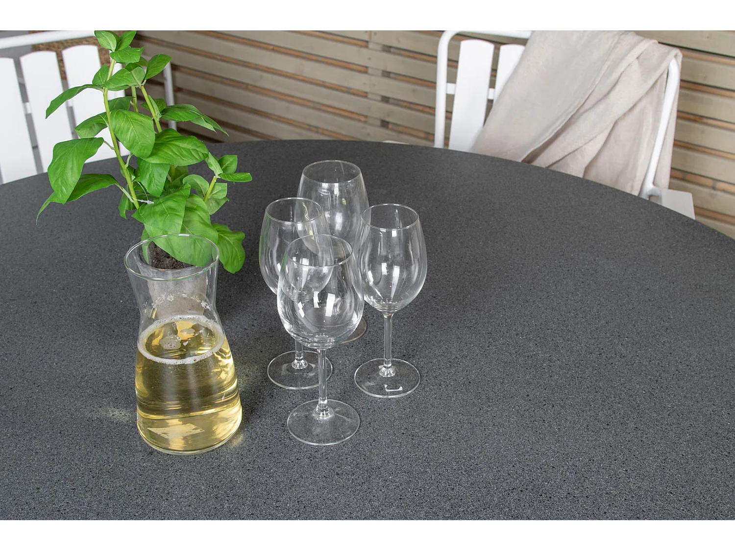 Table de Jardin Ronde "Copacabana" 140cm Gris