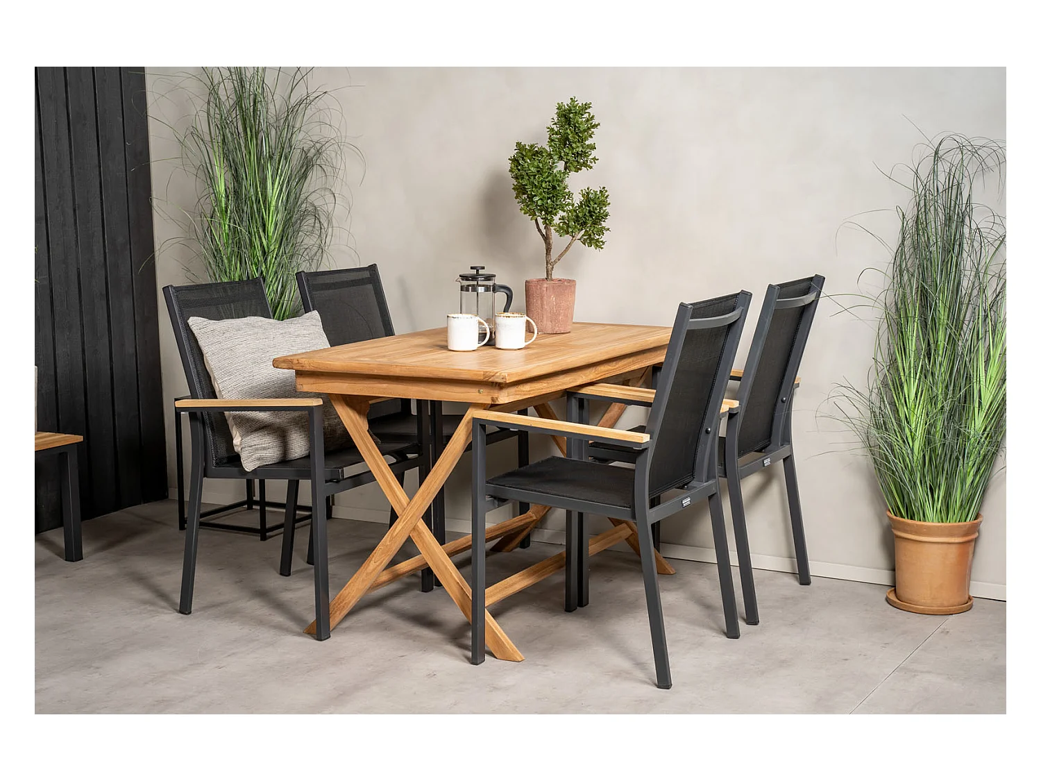 Table de Jardin en Teck "Kenya" 120cm Naturel