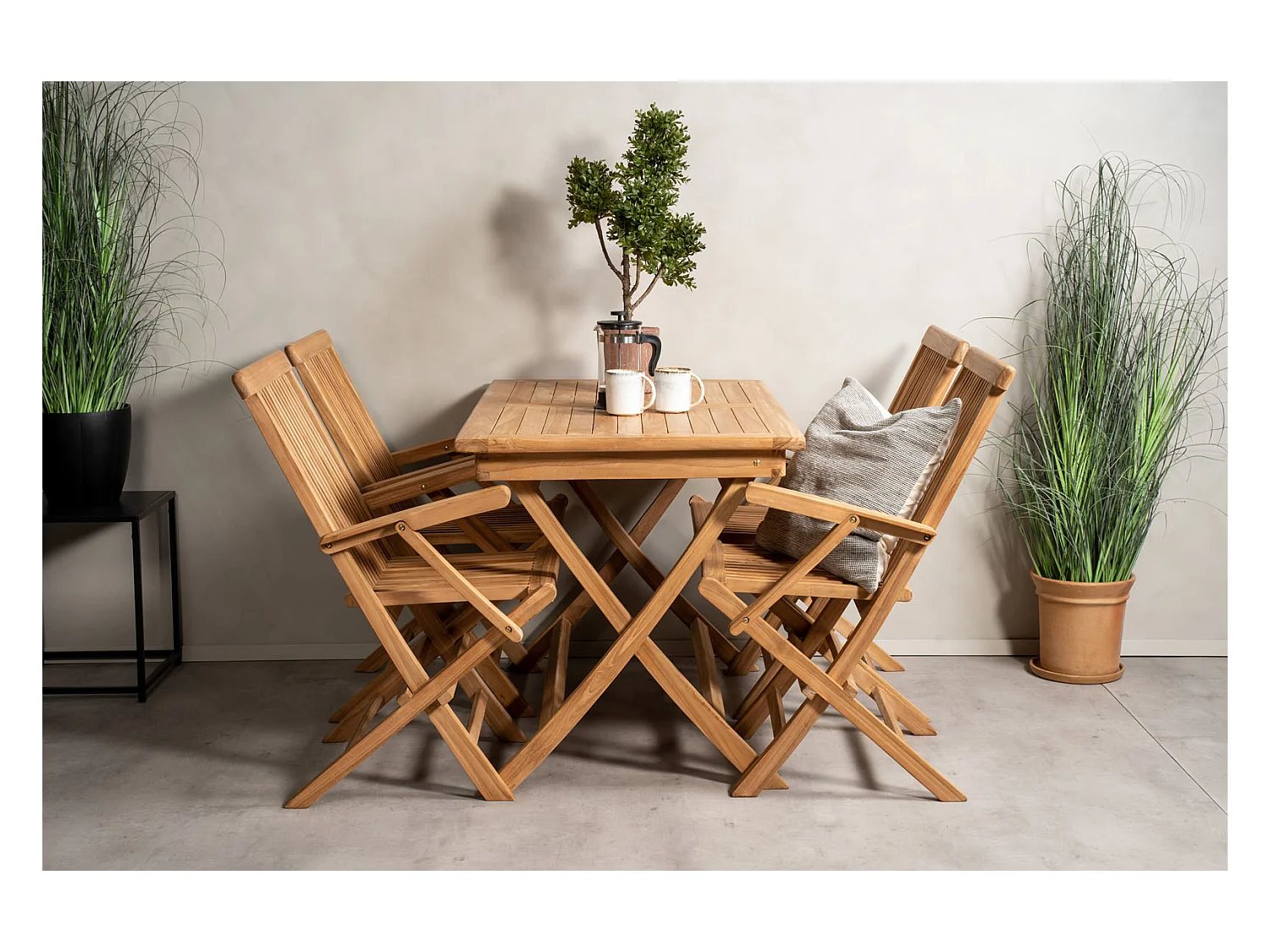 Table de Jardin en Teck "Kenya" 120cm Naturel
