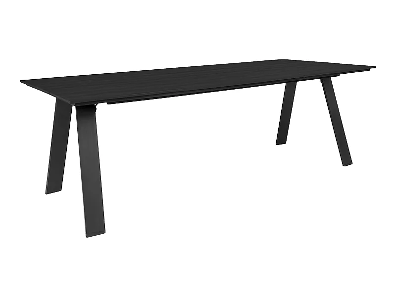 Toronto table de jardin 100x220cm non bois noir.