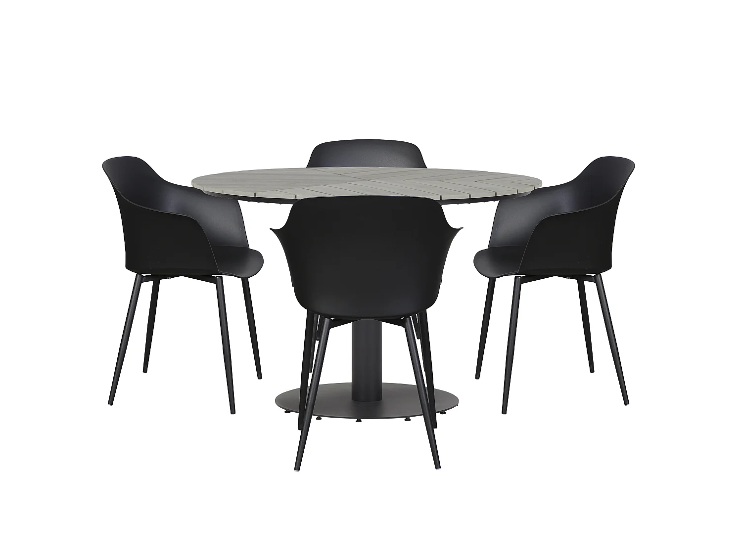 Hector tuintafel Ø110 cm grijs.