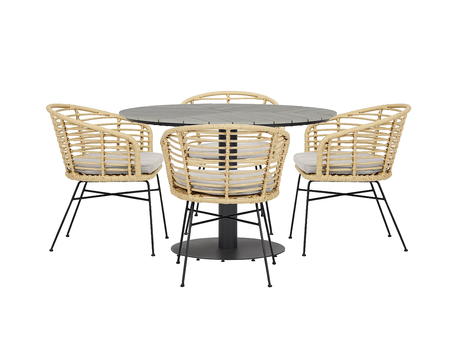 Hector tuintafel Ø110 cm grijs.