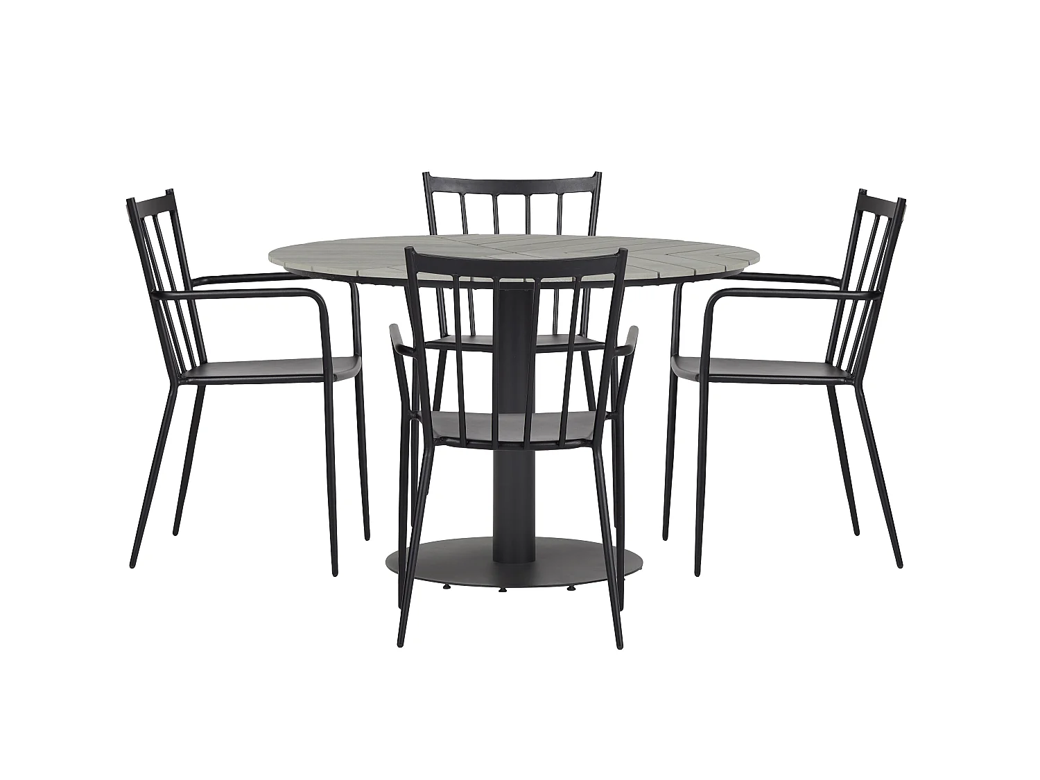 Hector tuintafel Ø110 cm grijs.