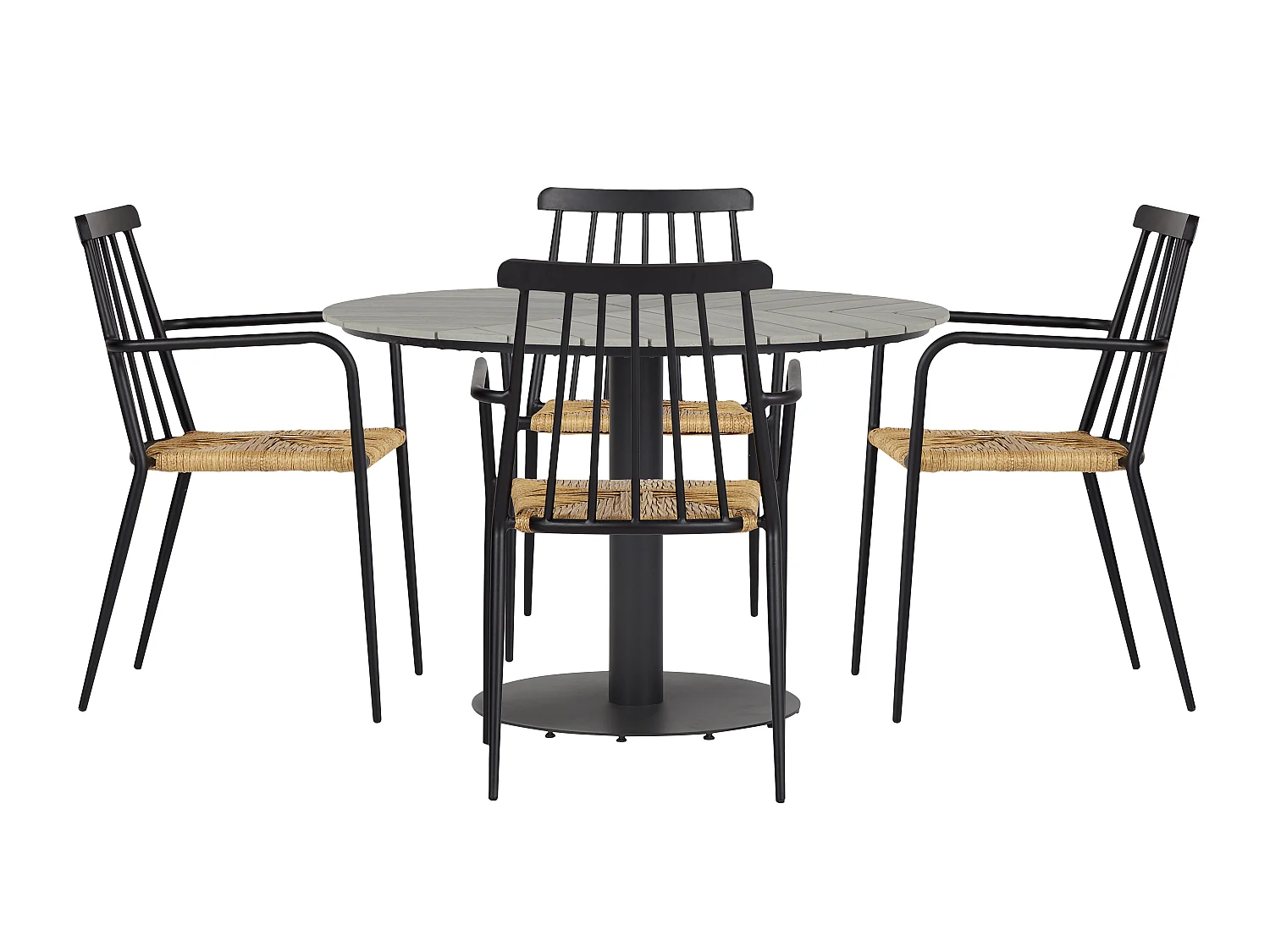 Hector tuintafel Ø110 cm grijs.