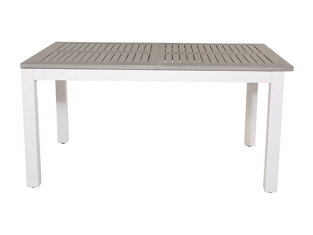 Albany Table de salle à manger avec extension supplémentaire, 160, 240 cm, blanc, gris.