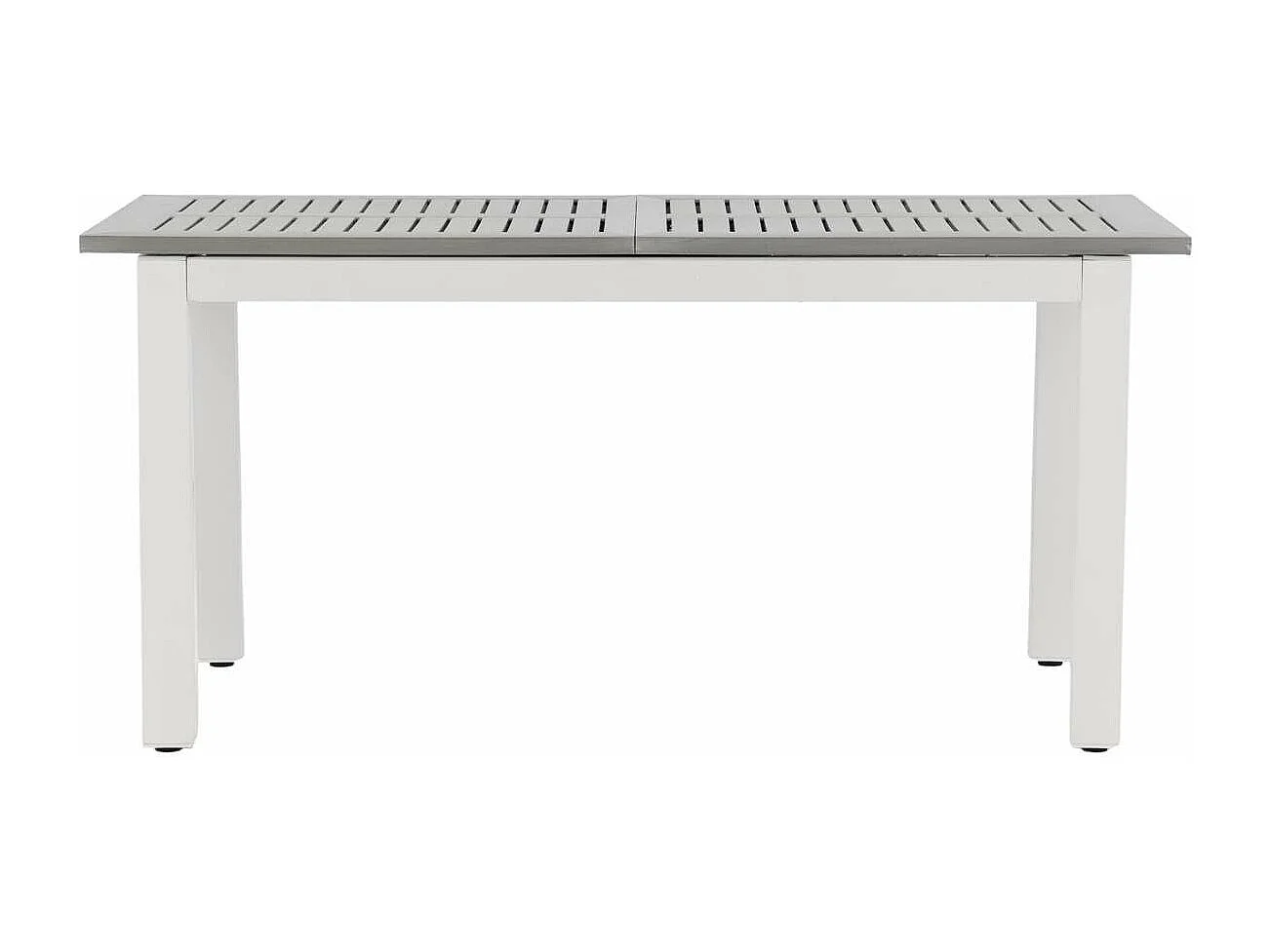 Albany Table de salle à manger avec extension supplémentaire, 160, 240 cm, blanc, gris.