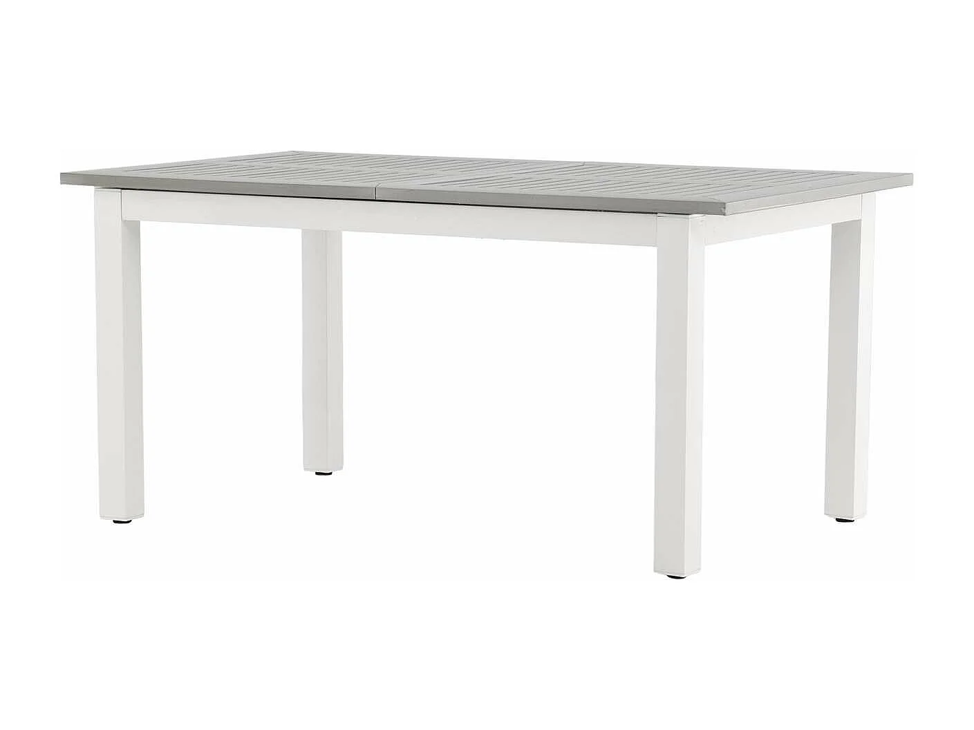 Albany Table de salle à manger avec extension supplémentaire, 160, 240 cm, blanc, gris.