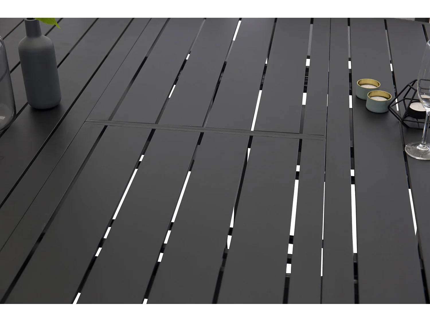 Marbella eettafel tuin Ø120cm zwart.