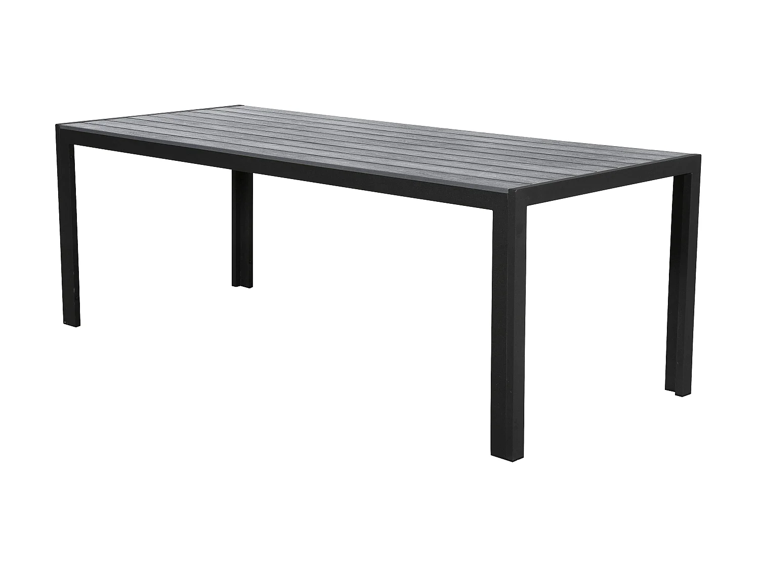 Fall Table de jardin, 205 cm, noir/gris.