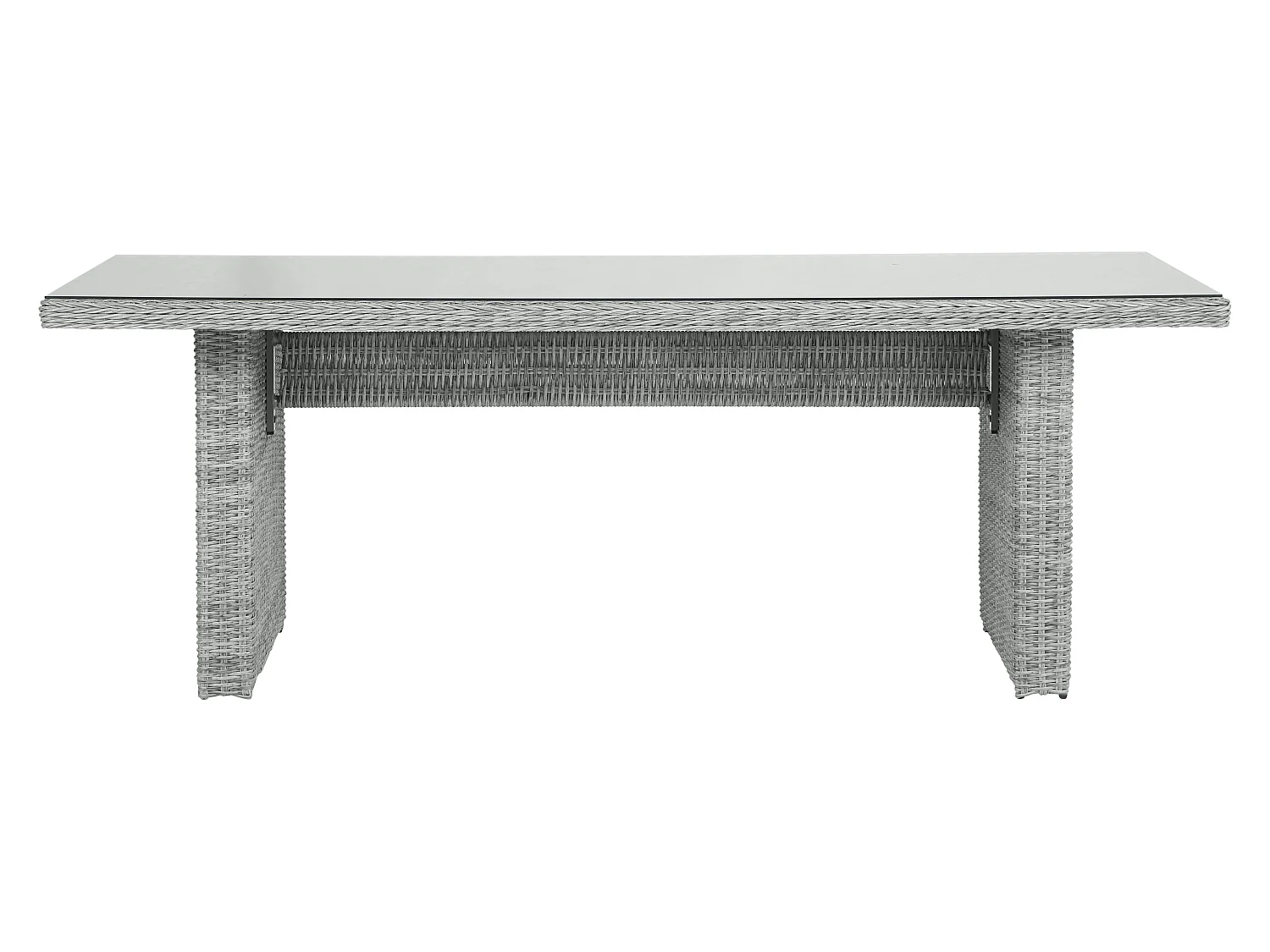 Vinor tuintafel 210 x 96 cm, met glasplaat, zand.