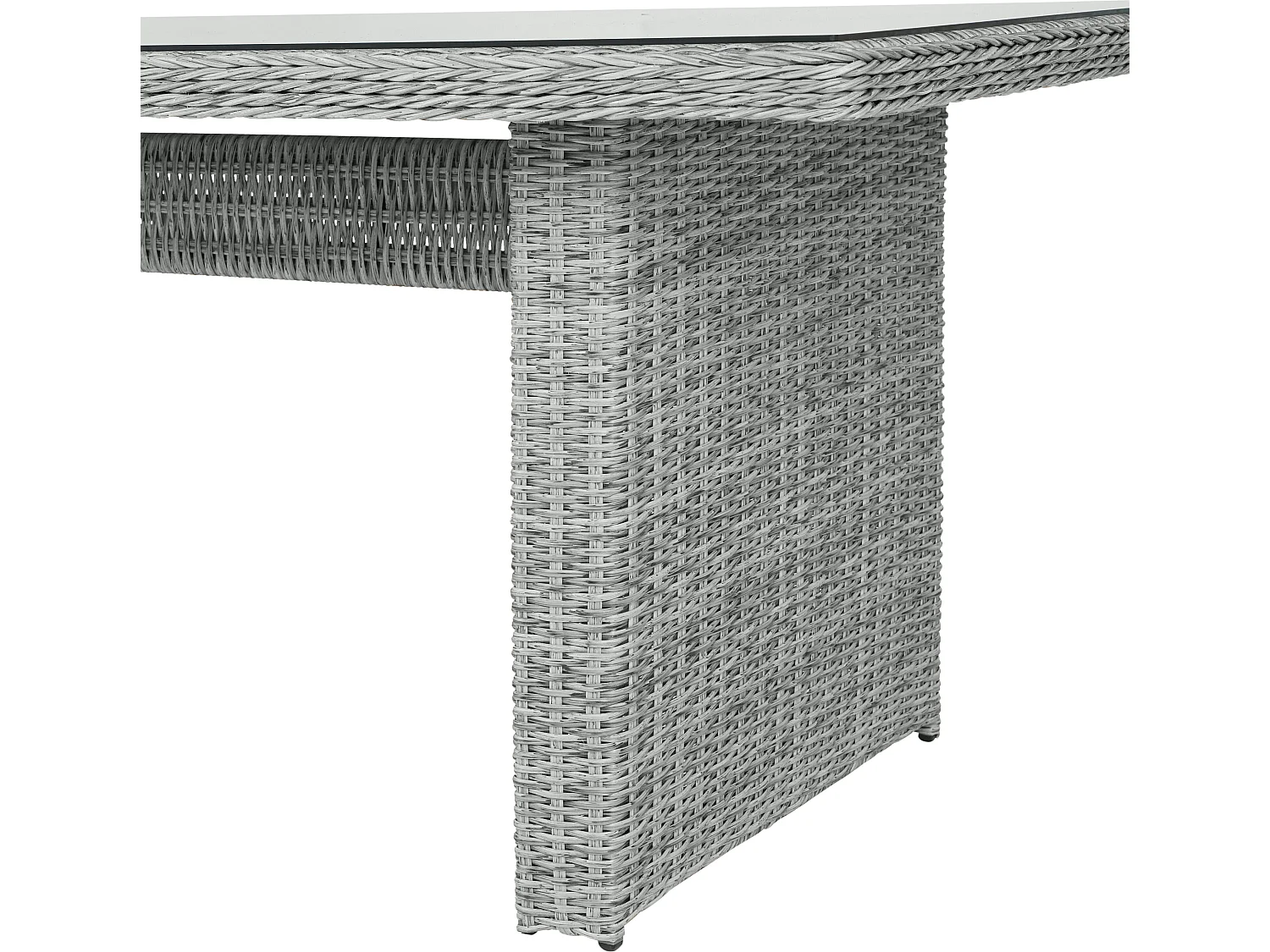 Vinor tuintafel 210 x 96 cm, met glasplaat, zand.