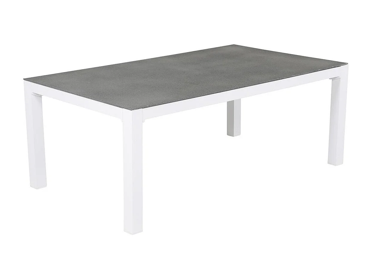 Copacabana tuin salontafel wit, glas.