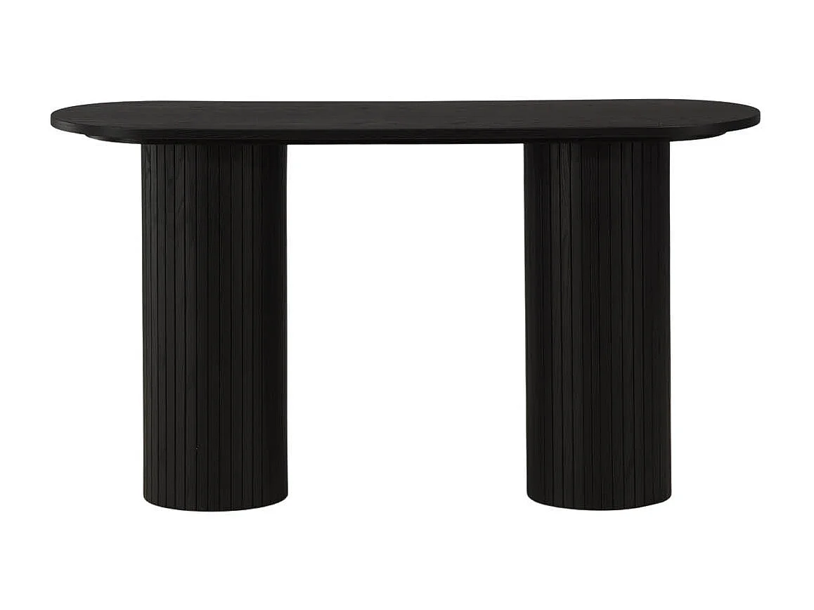 Console Design Nervuré "Bianca" 130cm Noir