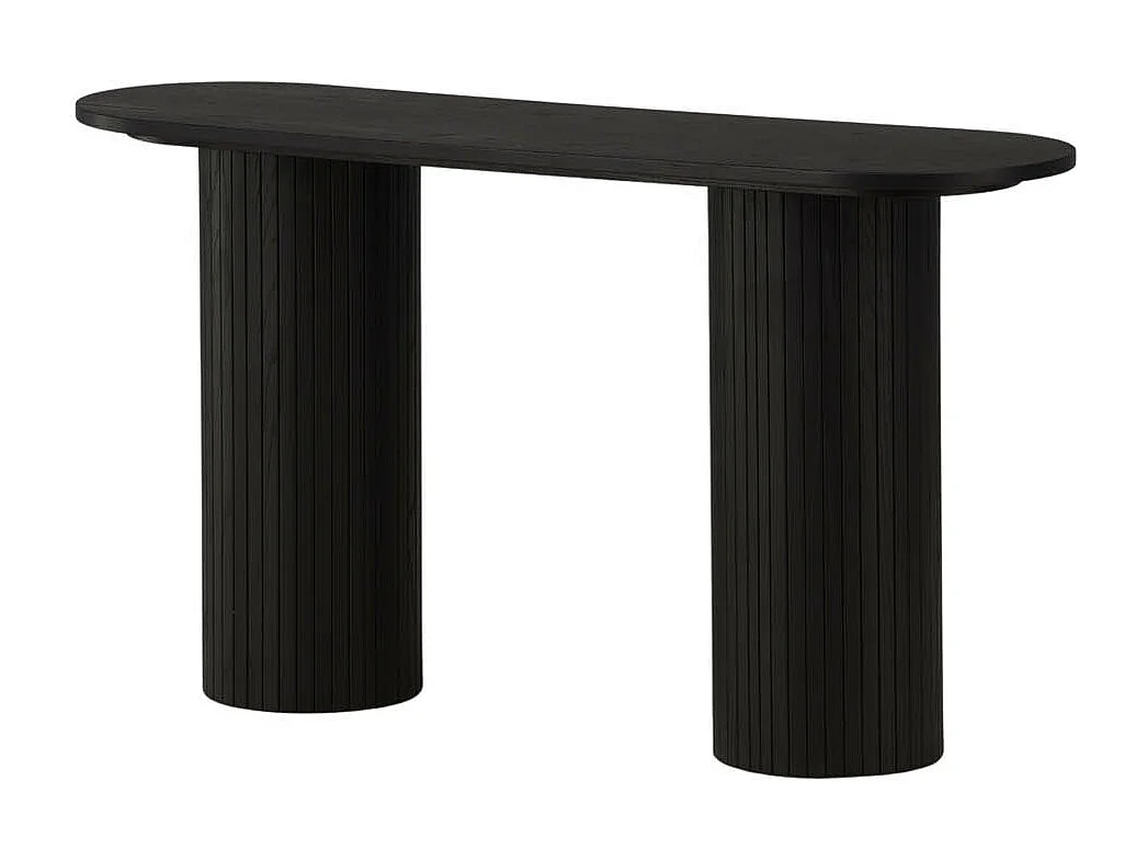 Console Design Nervuré "Bianca" 130cm Noir