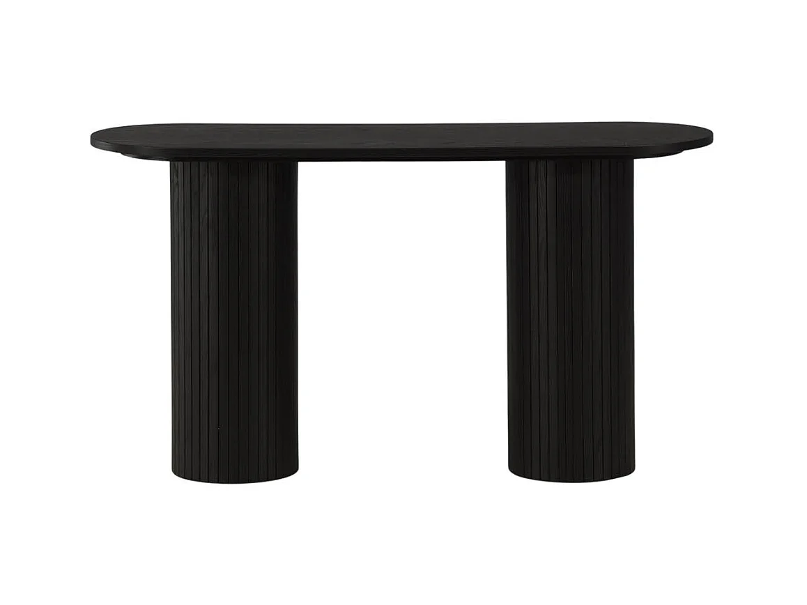 Console Design Nervuré "Bianca" 130cm Noir