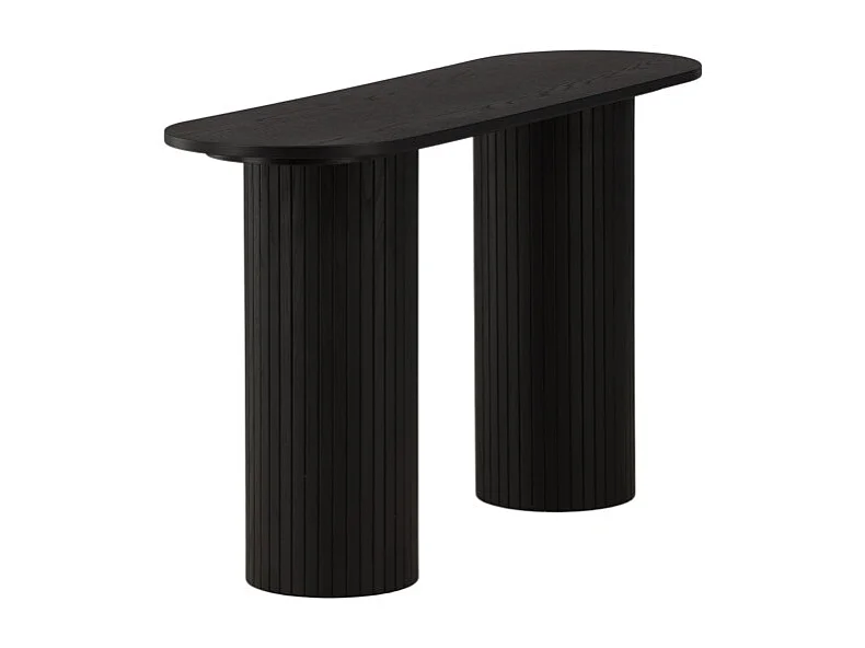 Console Design Nervuré "Bianca" 130cm Noir