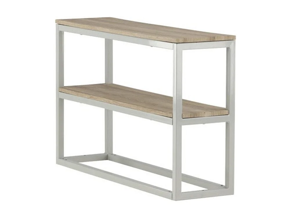 Rise Table console avec étagère 30x110 cm, finition frêne, gris.