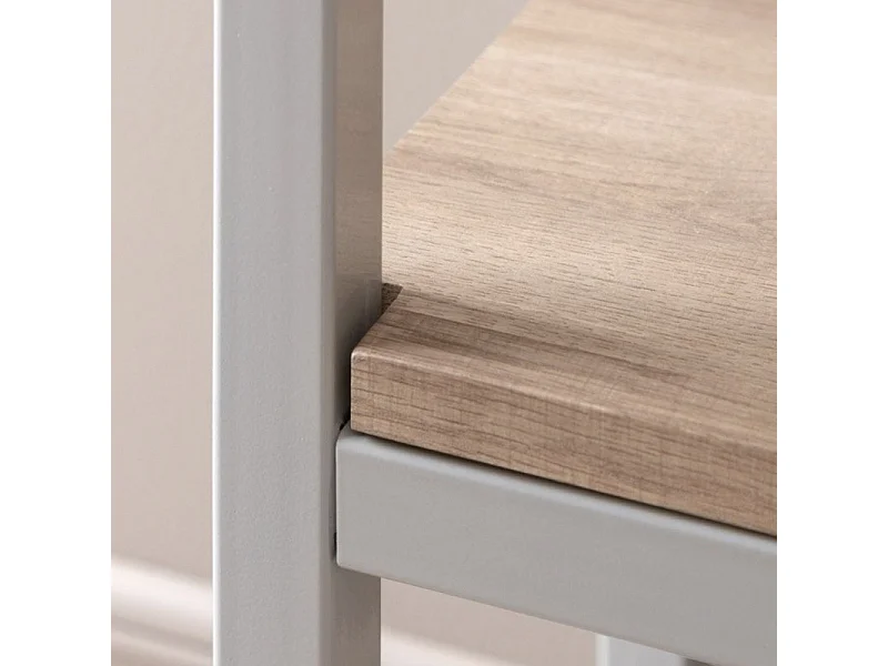 Rise Table console avec étagère 30x110 cm, finition frêne, gris.