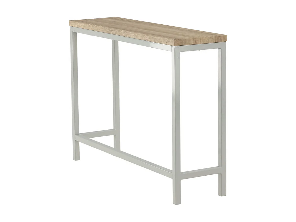 Rise Table console 30x110 cm, finition frêne, gris.