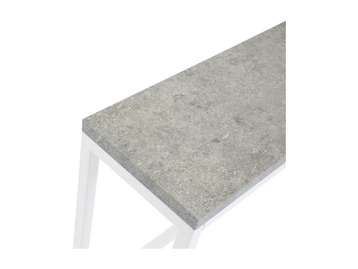 Rise sidetable 30x110 cm beton decor, wit.