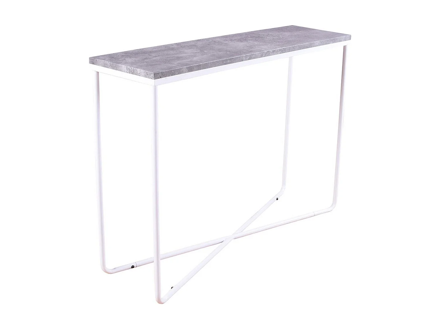 Console Design "Palace" 110cm Gris Foncé & Blanc