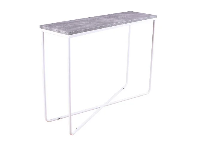 Console Design "Palace" 110cm Gris Foncé & Blanc