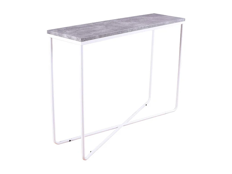 Console Design "Palace" 110cm Gris Foncé & Blanc