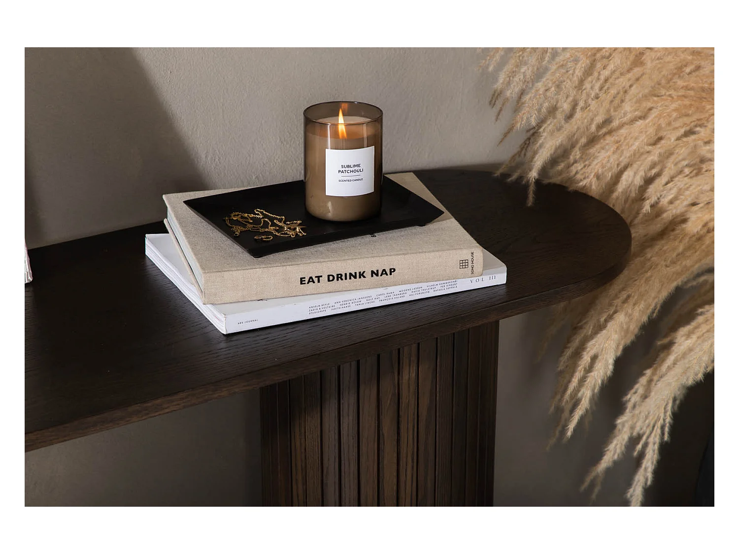 Bianca sidetable 40x130cm bruin.