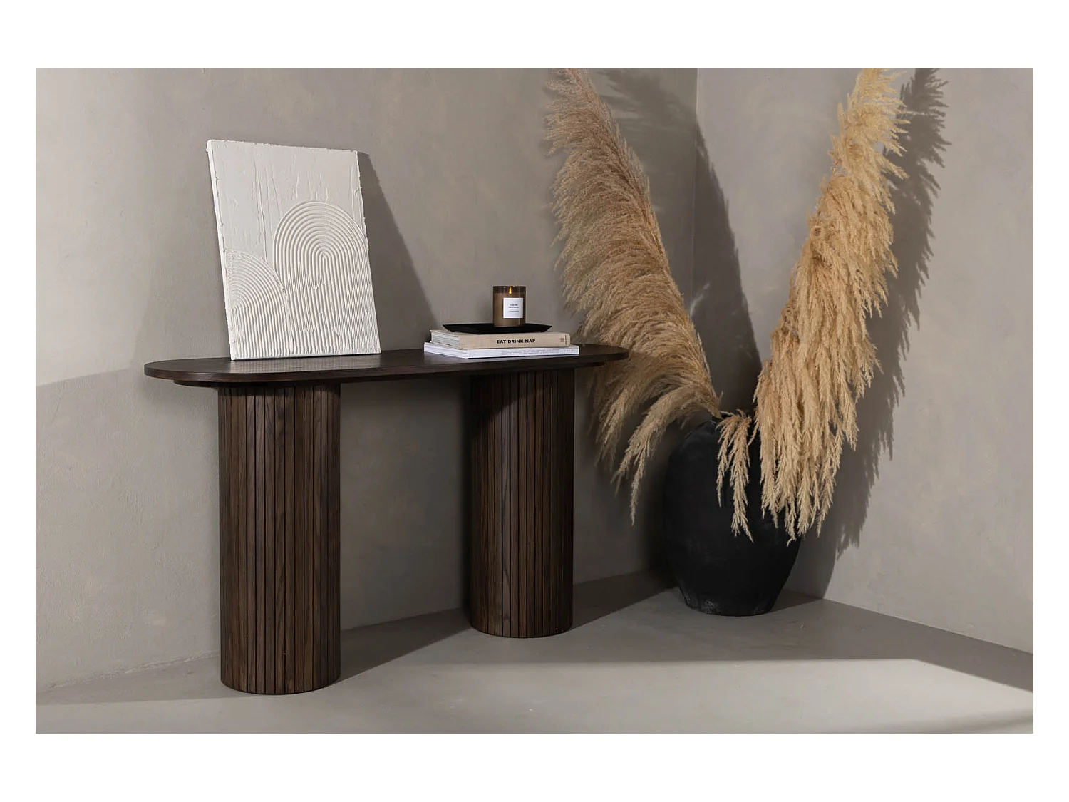 Bianca sidetable 40x130cm bruin.