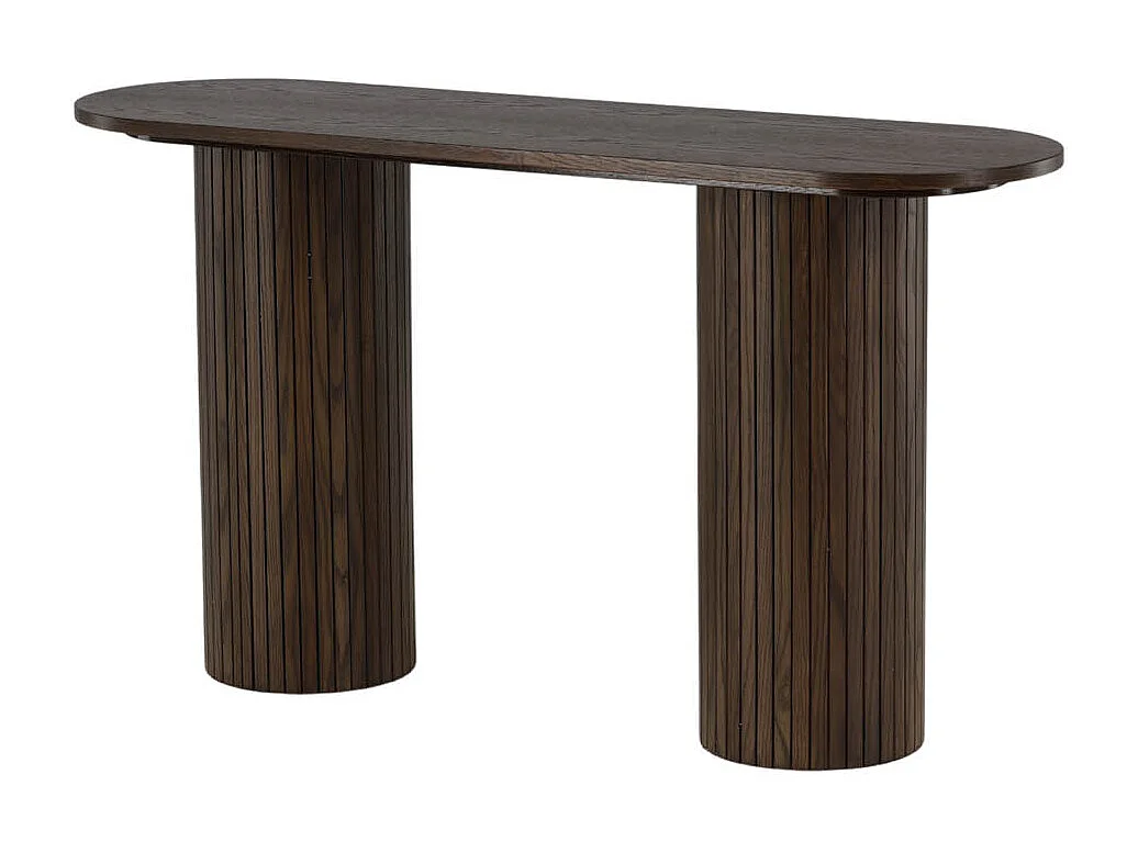 Console Design Nervuré "Bianca" 130cm Marron