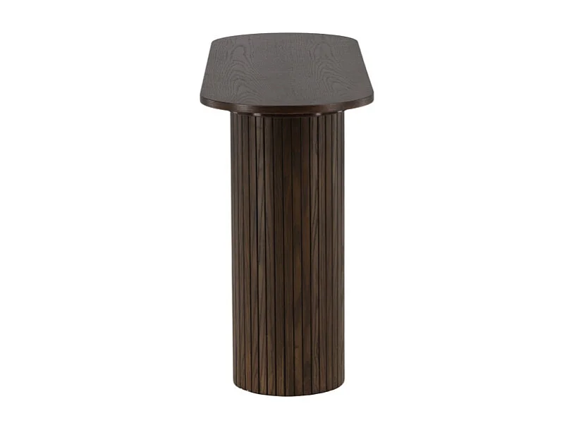 Console Design Nervuré "Bianca" 130cm Marron