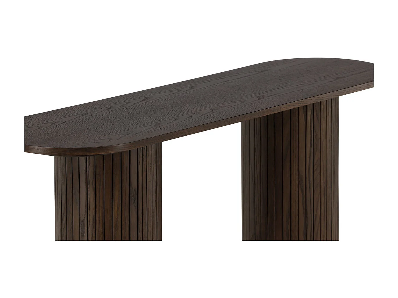 Console Design Nervuré "Bianca" 130cm Marron