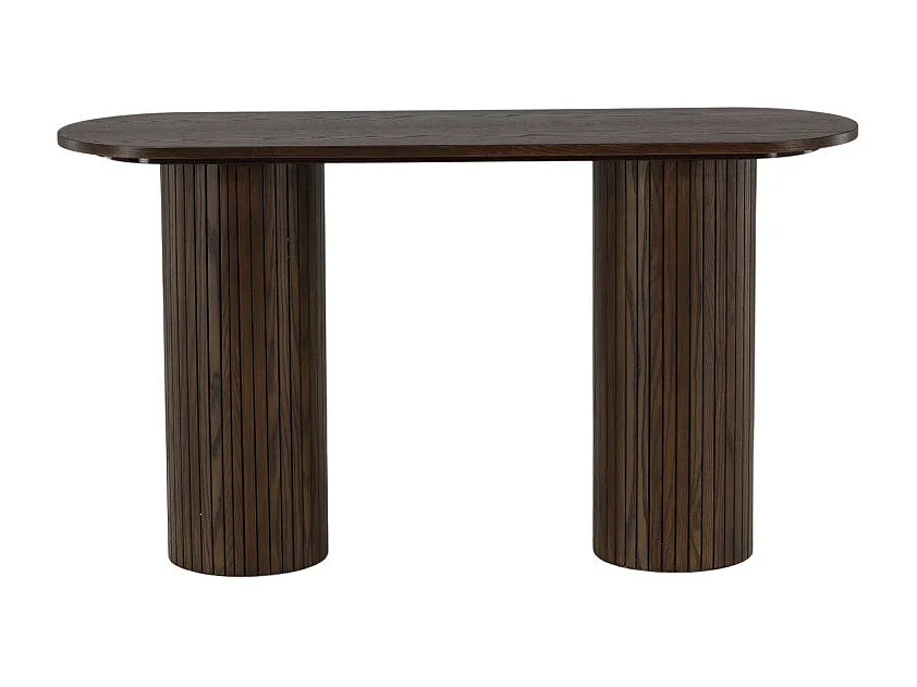 Console Design Nervuré "Bianca" 130cm Marron