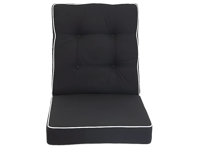 Fura tuinkussen lage rug zwart.