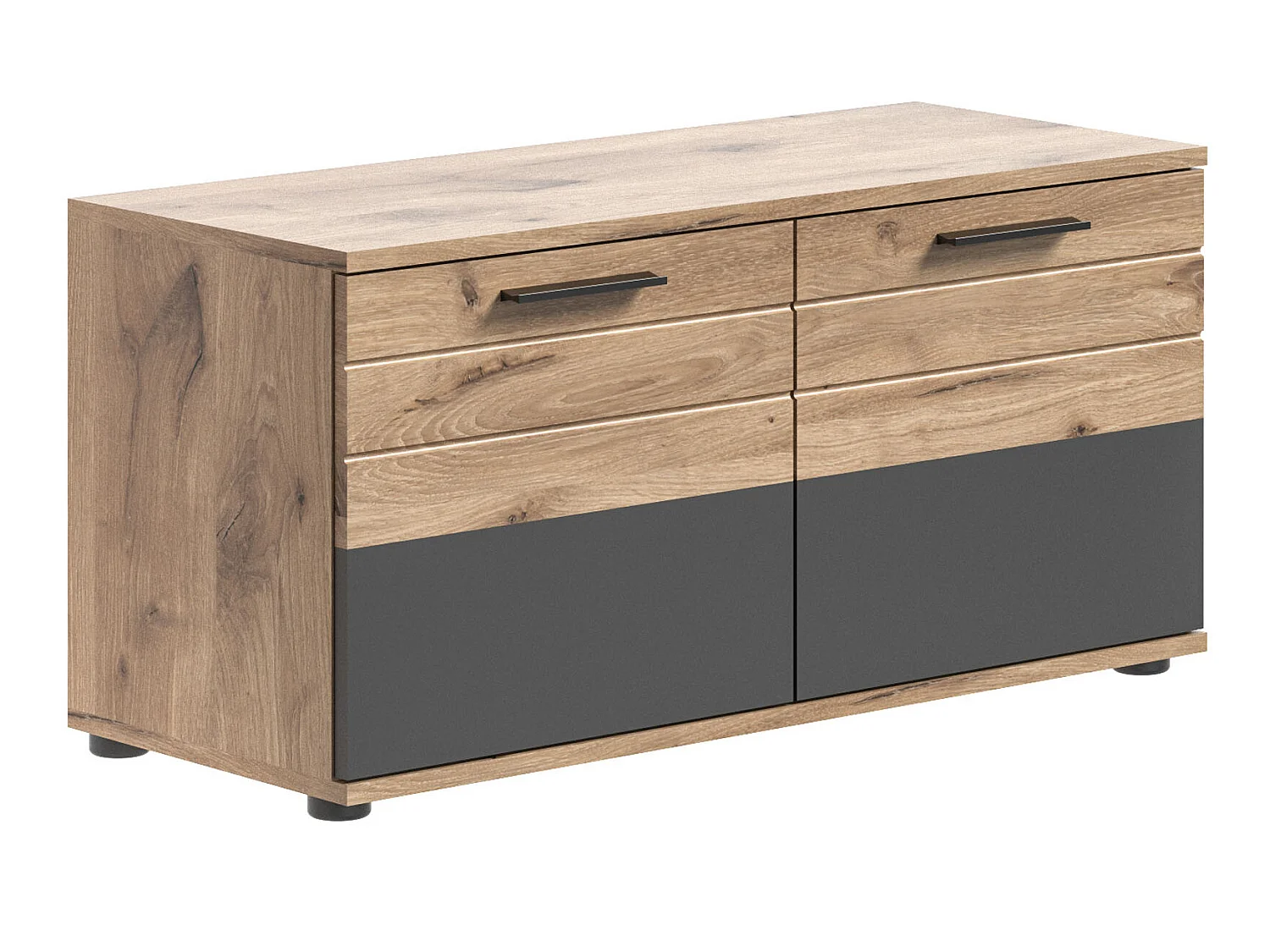 Mason bank met opslag eik decor.