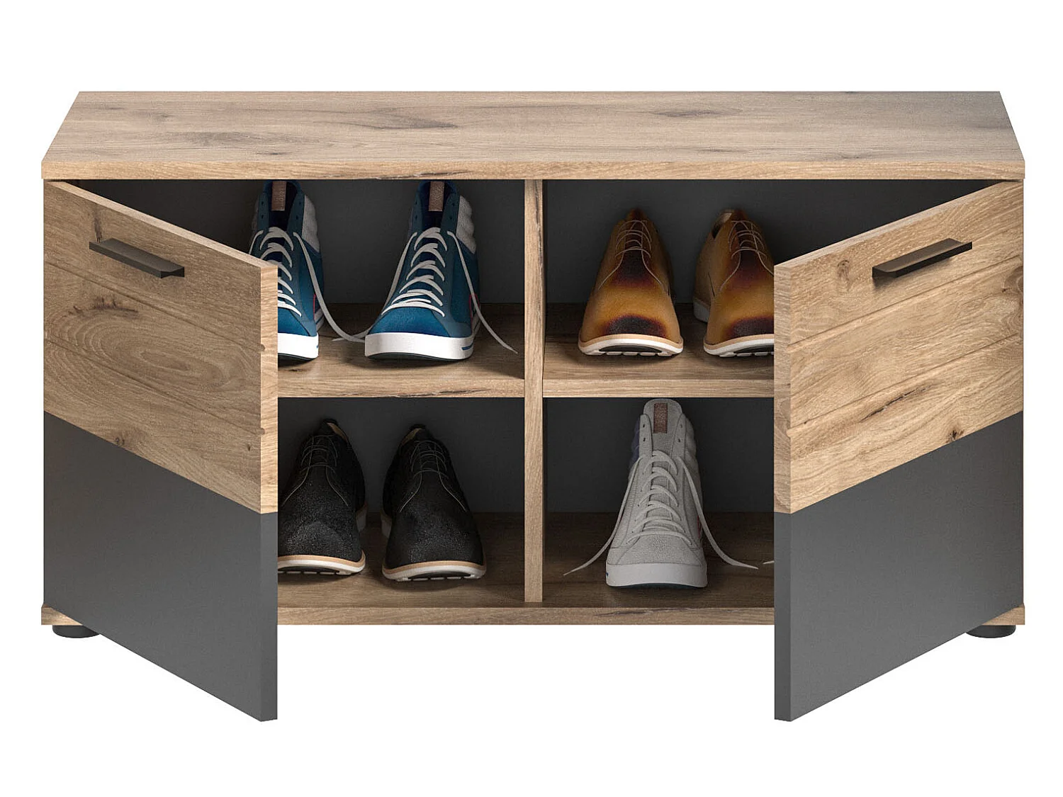 Mason banc avec stockage chêne décor.