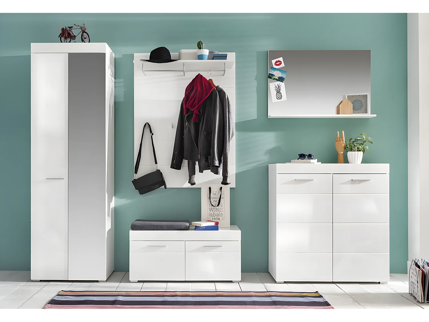 Amira Banc, 2 portes, blanc, blanc brillant.