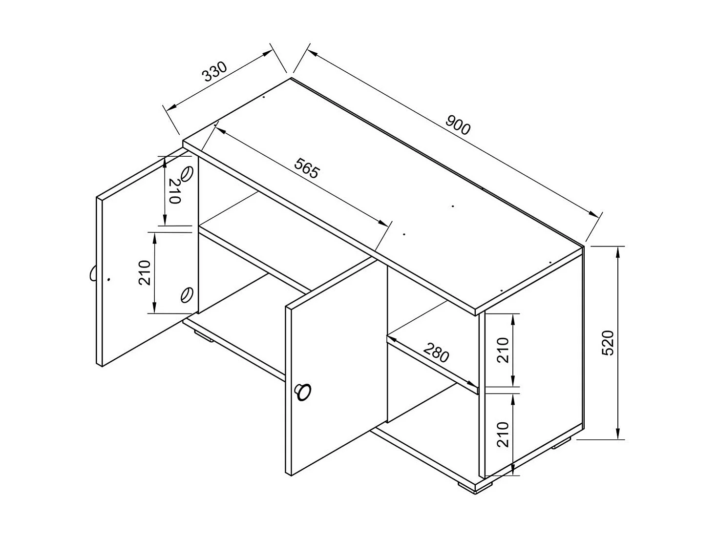 Holz Schuhschrank Sitzbank Gados  S