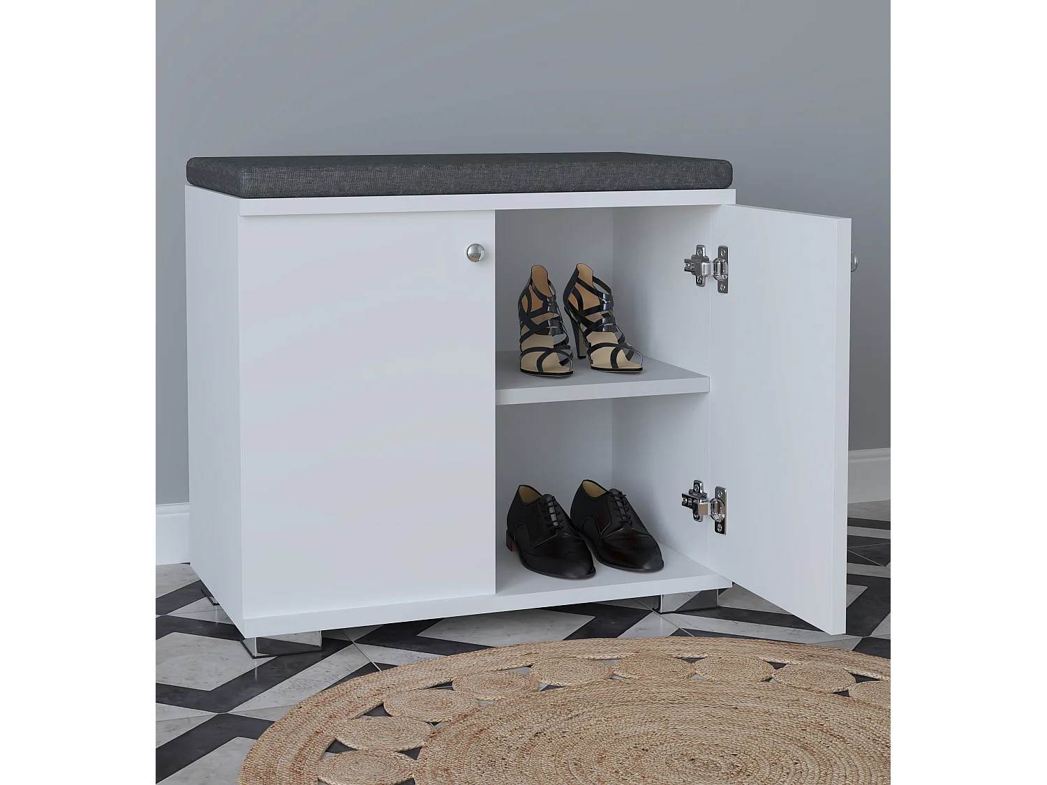 Drewniana szafka na buty Ławka Gados S